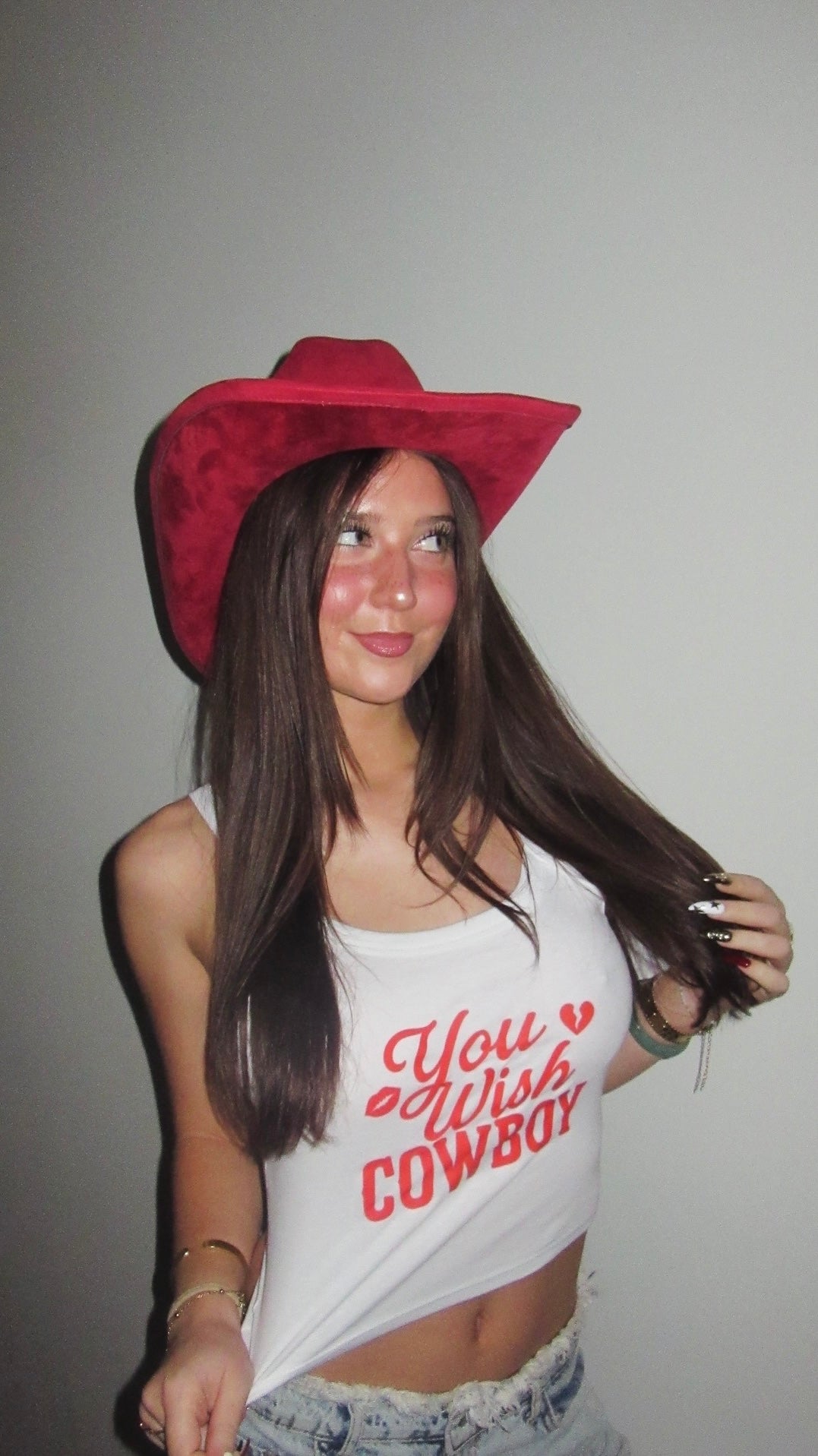 You Wish Cowboy Spaghetti Strap Tank.