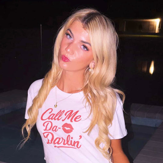 Call me Da- Darlin Crop Tee.