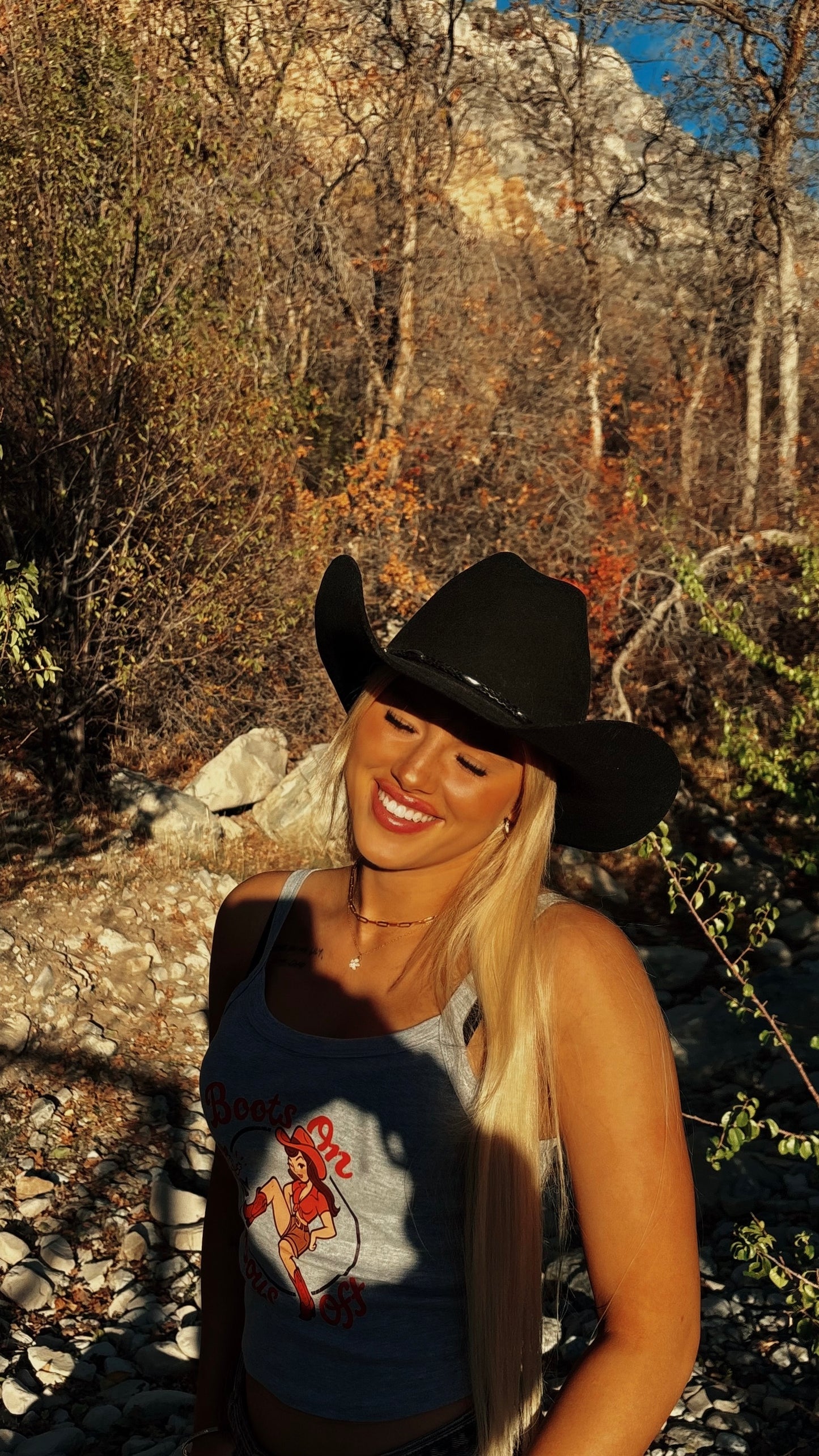 Boots On Boys Off Spaghetti Strap Tank